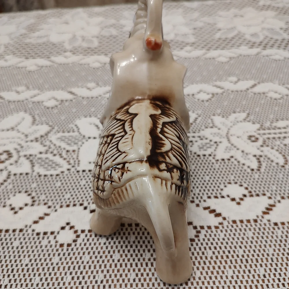 VTG Elephant Figure Safari Animal Statue 70's Home Shelf Decor Retro Sculpture - Picture 6 of 12